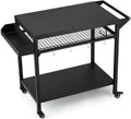 Rolling Metal Outdoor BBQ Grill Cart