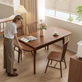 Walnut 3-in-1 Solid Wood Extendable Dining Table