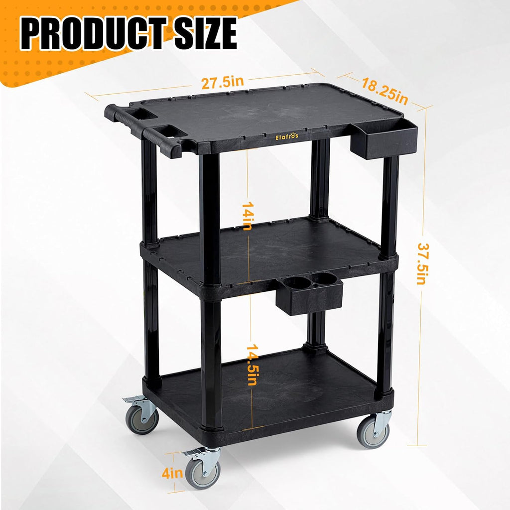 3-Tier Heavy Duty Rolling Utility Cart