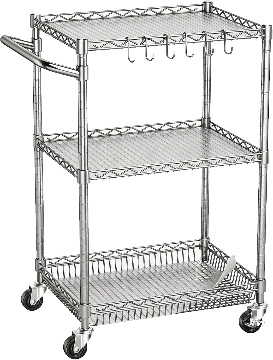 3-Tier Heavy-Duty Metal Rolling Utility CartWayfair
