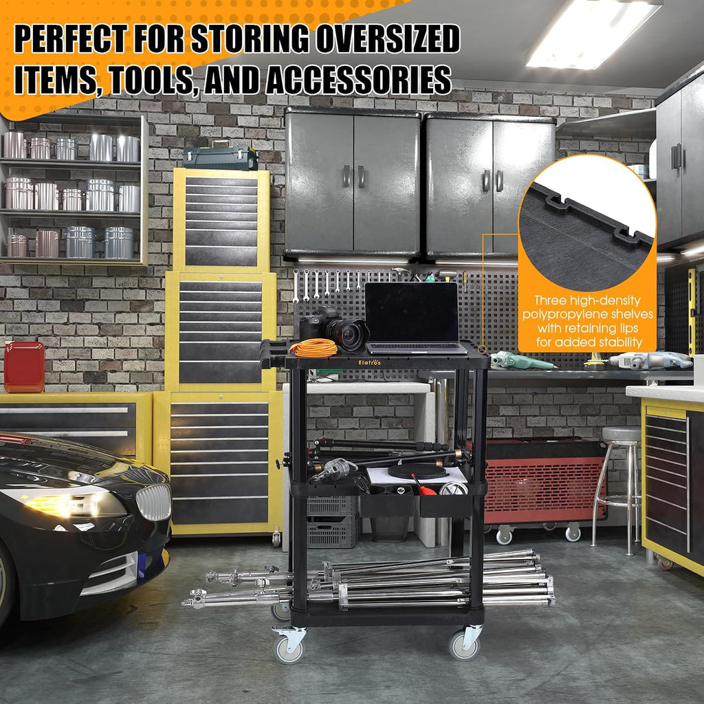 3-Tier Heavy Duty Rolling Utility Cart