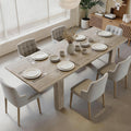 Oak Rectangular Slide-Out Leaf Extendable Dining Table
