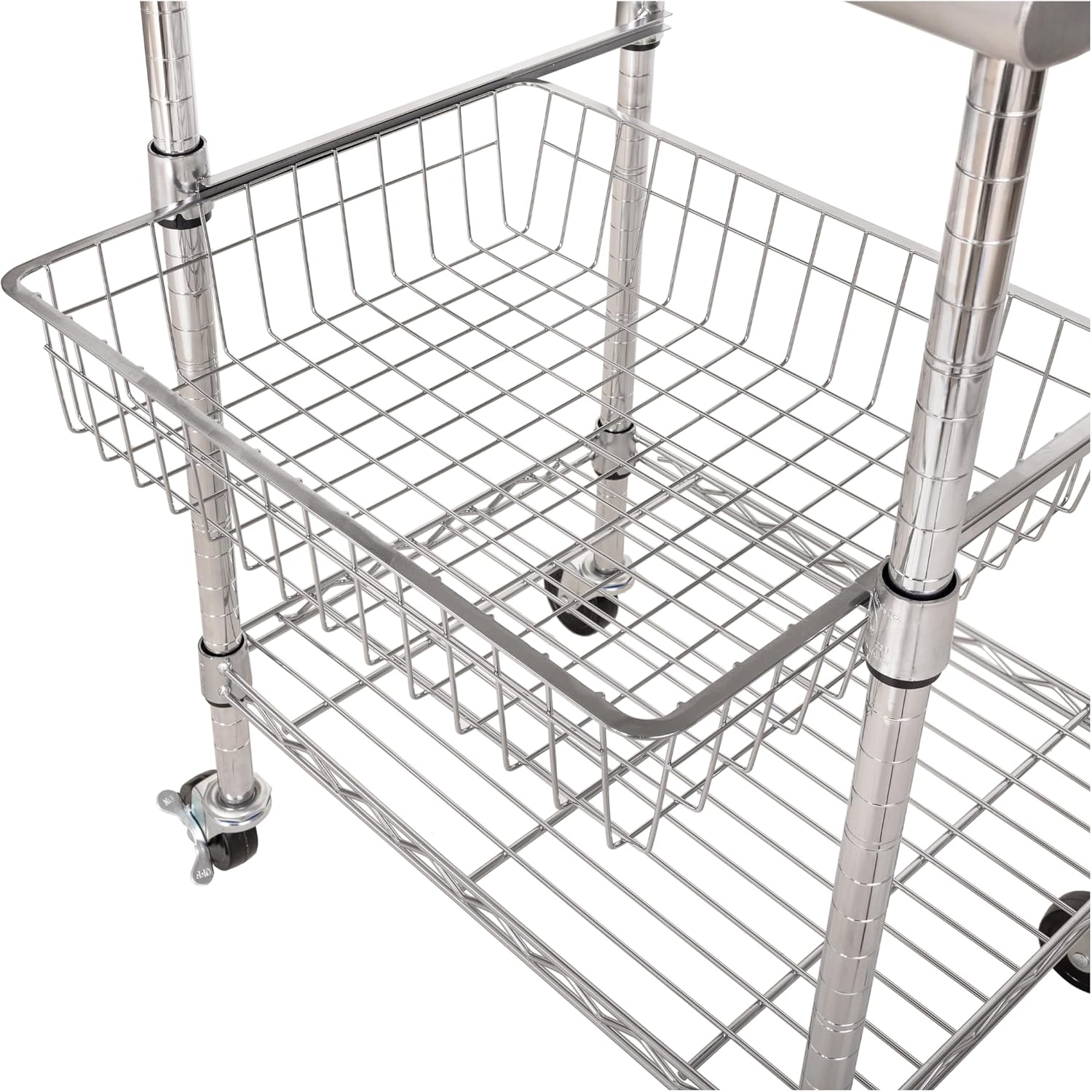 Stainless Steel Rolling Prep Table Cart